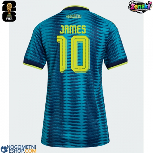 Ženski Nogometni dresi Kolumbija James Rodriguez #10 Gostujoči SP 2026 Kratek Rokav
